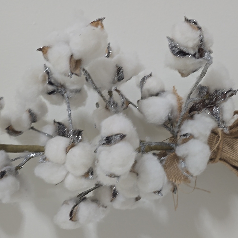 Rustic Cotton Tree with Burlap Base - Picture 8 of 16